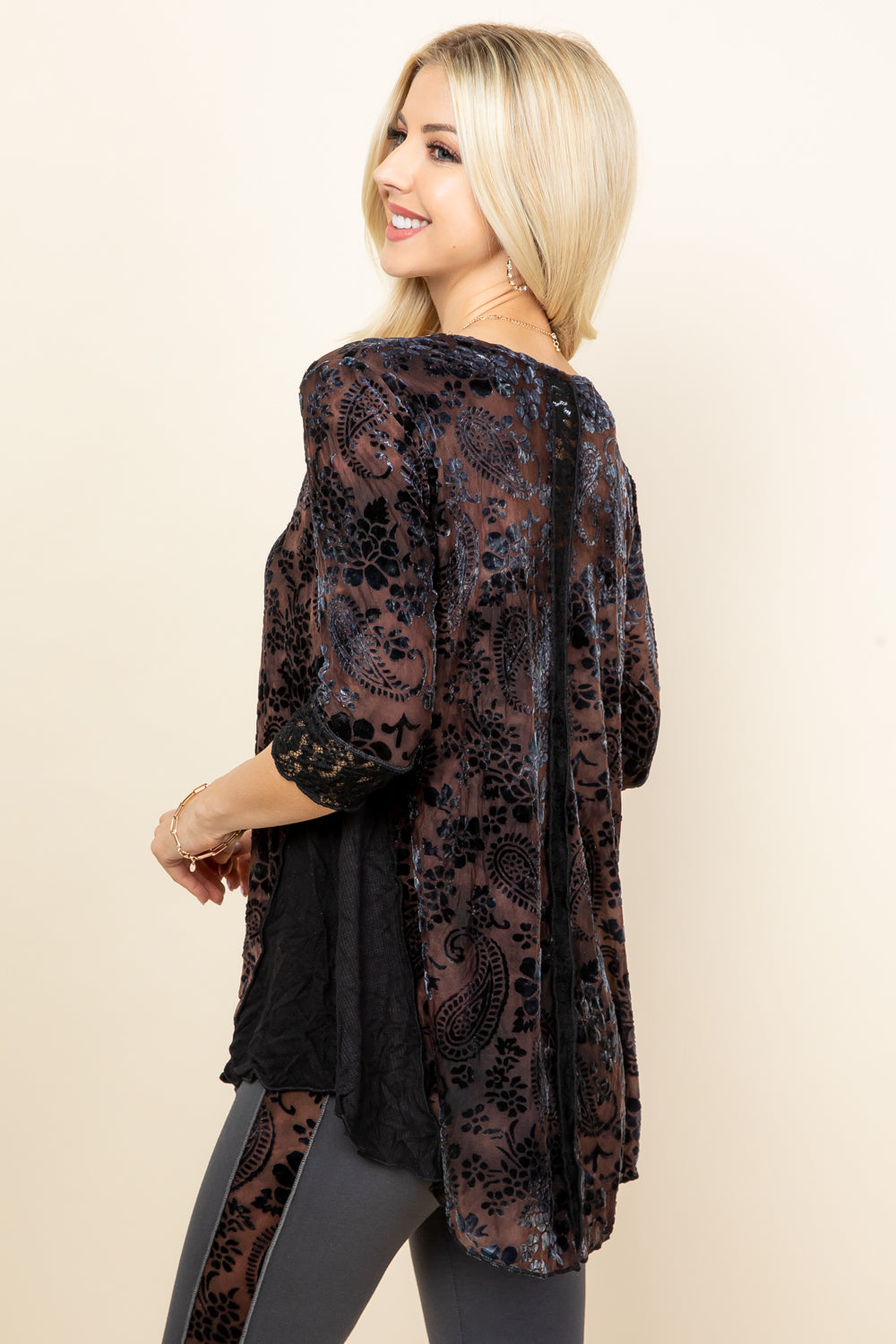 Ella Paisley Velvet Tunic