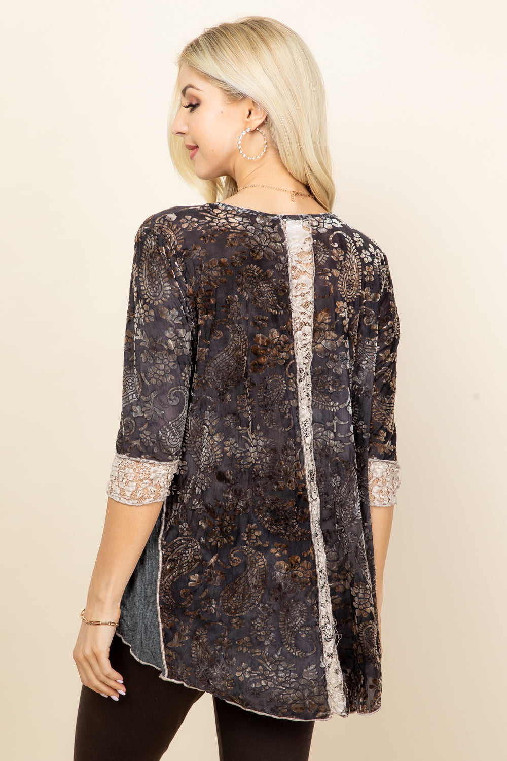 Ella Paisley Velvet Tunic